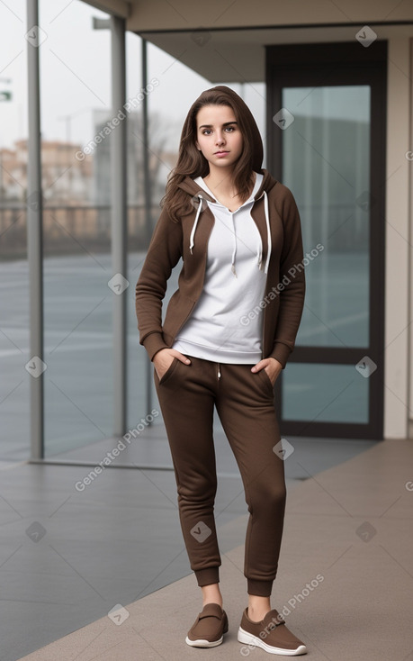 Portuguese young adult female with  brown hair