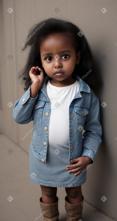 Somali infant girl with  black hair