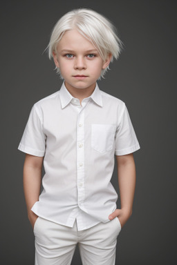 Finnish child boy with  white hair