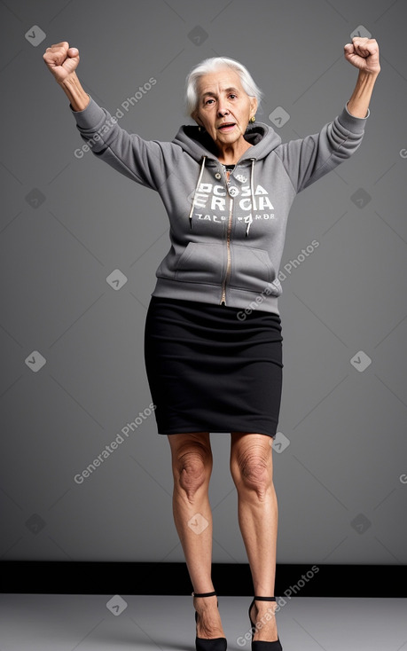 Costa rican elderly female with  gray hair