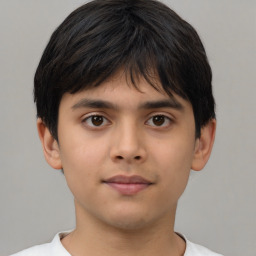 Neutral asian young-adult male with short  brown hair and brown eyes