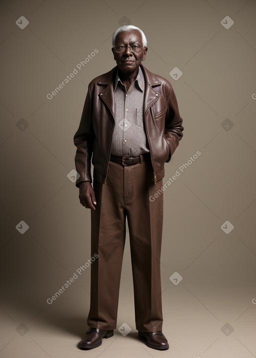 Elderly male with  brown hair