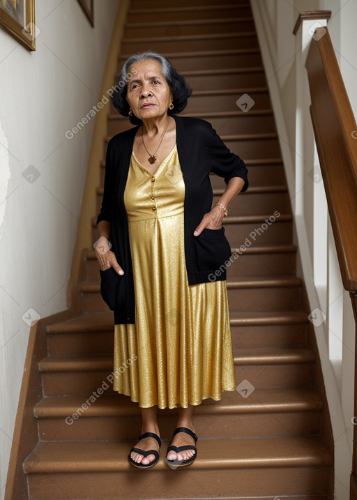 Honduran elderly female with  black hair