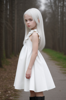 Latvian child girl with  white hair