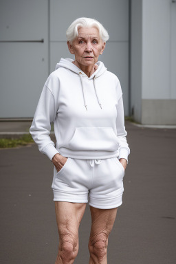 Latvian elderly female with  white hair