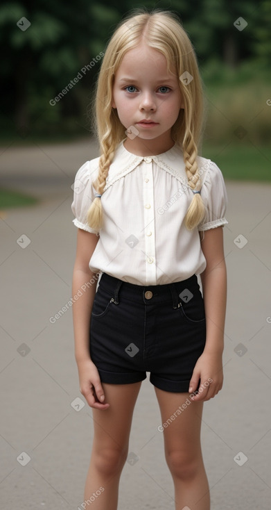 Belgian child girl with  blonde hair