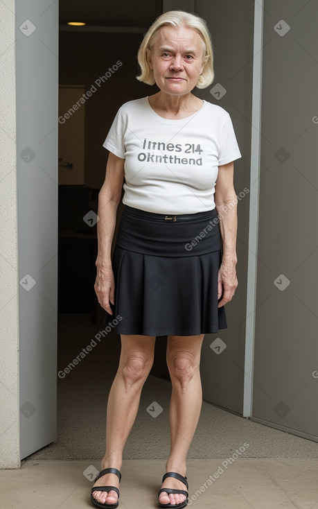 Danish elderly female with  blonde hair