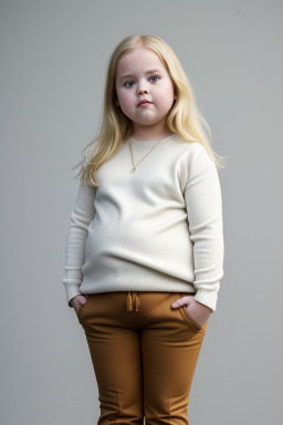 Caucasian child girl with  blonde hair