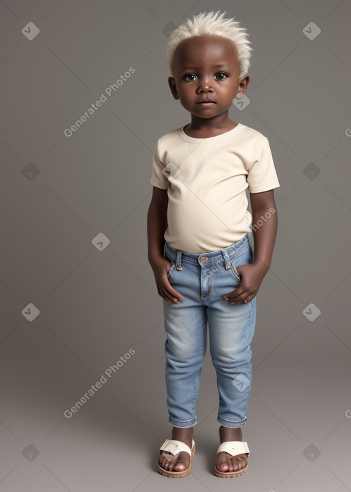 Kenyan infant boy with  white hair