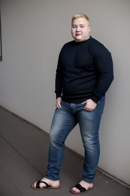 Russian young adult male with  blonde hair