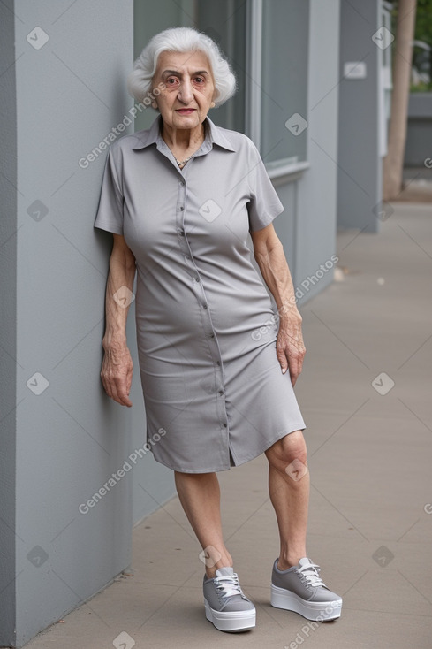 Armenian elderly female with  gray hair