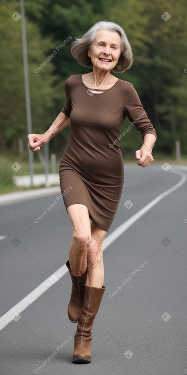 Slovenian elderly female with  brown hair