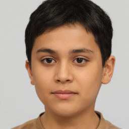 Neutral latino young-adult male with short  brown hair and brown eyes