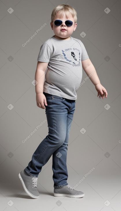 Slovenian infant boy with  gray hair