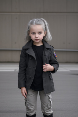 Slovak child girl with  gray hair