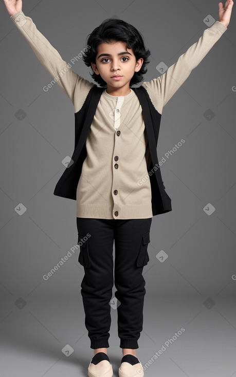 Saudi arabian child boy with  black hair