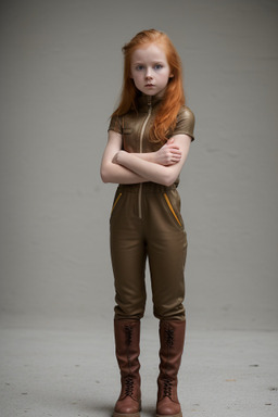 Latvian child girl with  ginger hair