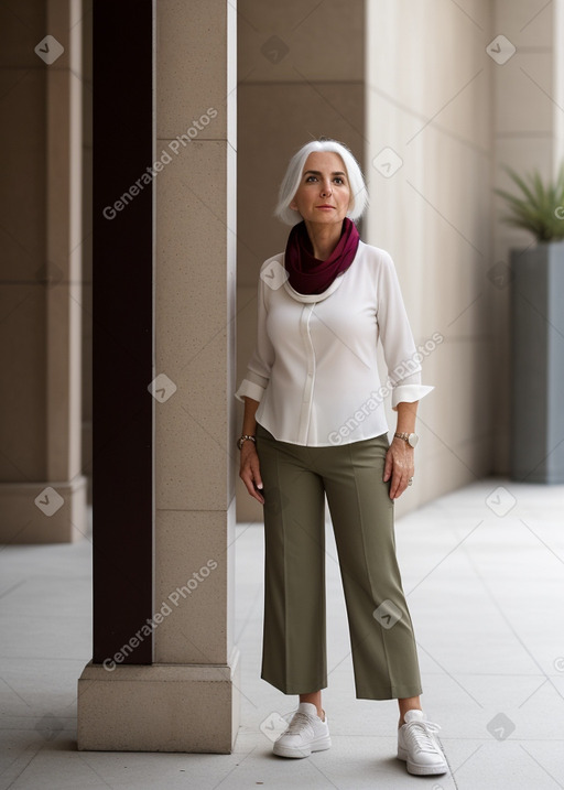 45 years female with  white hair