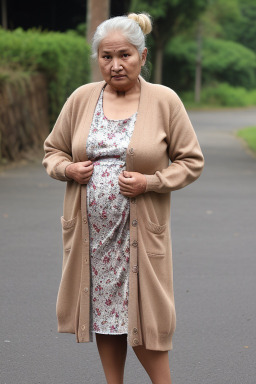 Nepalese elderly female with  blonde hair