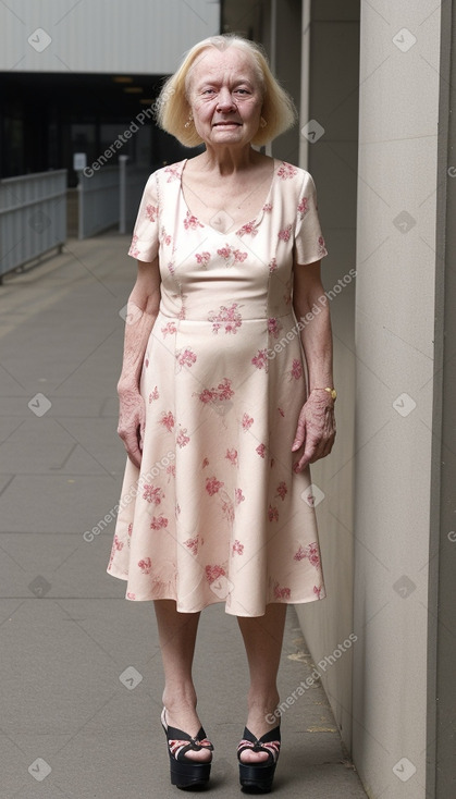 Elderly female with  blonde hair