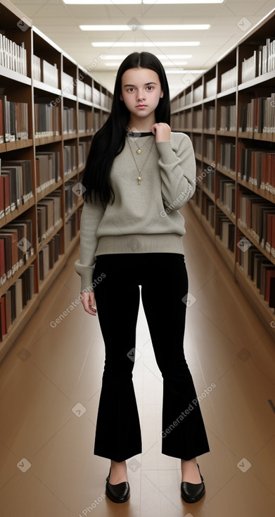 Dutch teenager girl with  black hair