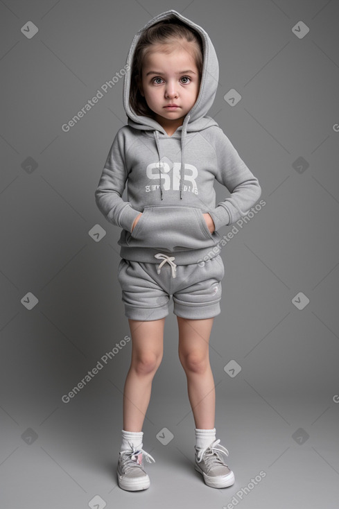 Serbian infant girl with  gray hair