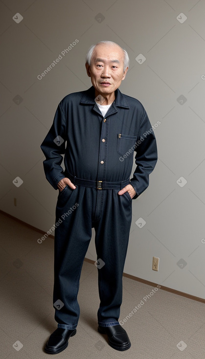 South korean elderly male with  black hair