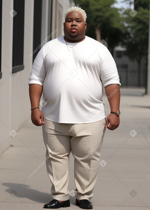 African american adult male with  white hair