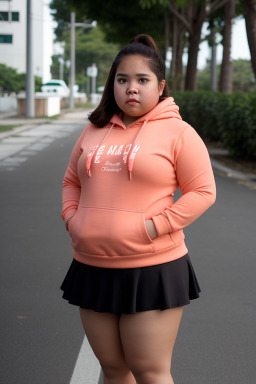 Filipino young adult female with  brown hair