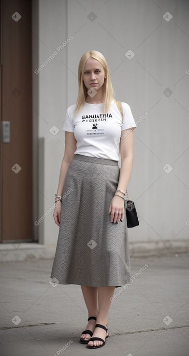 Estonian adult female with  blonde hair