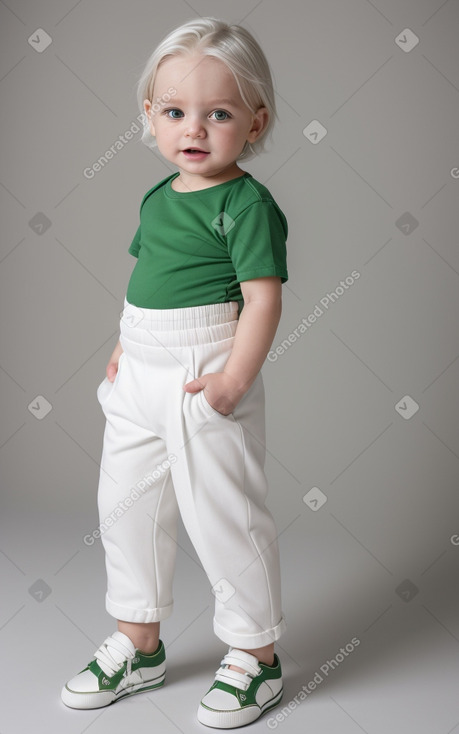 Hungarian infant boy with  white hair