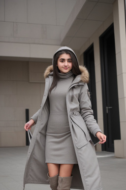 Armenian teenager girl with  gray hair