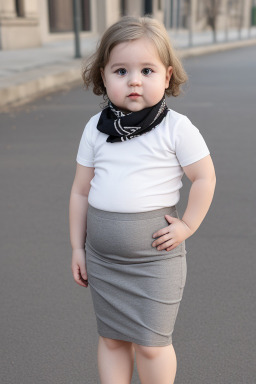 Hungarian infant girl with  gray hair