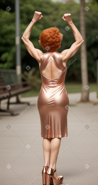 Costa rican elderly female with  ginger hair