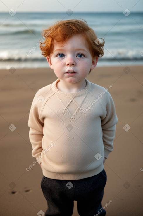 Caucasian infant boy with  ginger hair