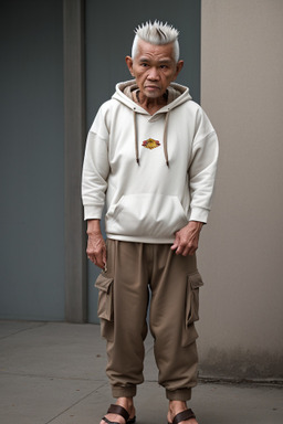 Indonesian elderly male with  white hair