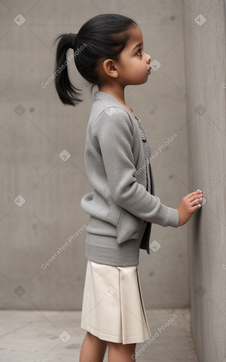 Indian infant girl with  gray hair