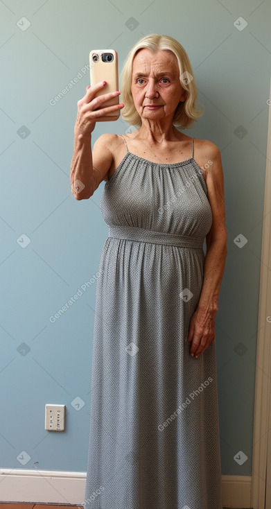 Croatian elderly female with  blonde hair