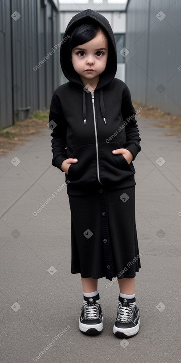 Swiss infant girl with  black hair