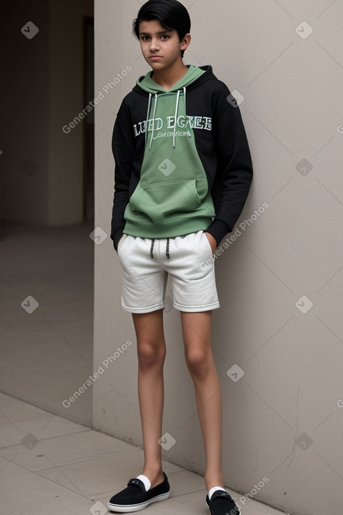 Uzbek teenager boy with  black hair