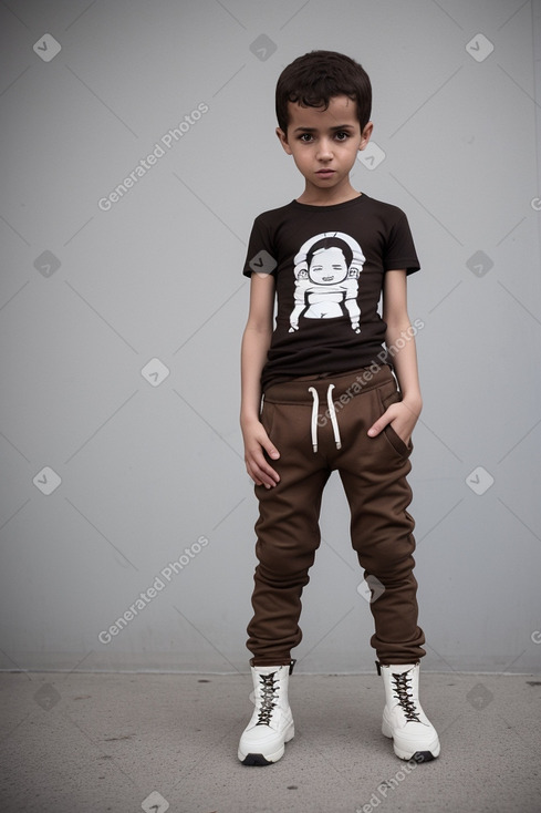 Libyan infant boy with  brown hair