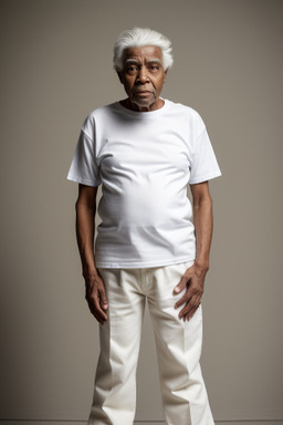 African american elderly male with  white hair