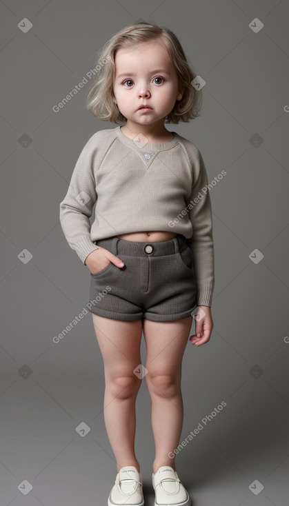 Australian infant girl with  gray hair