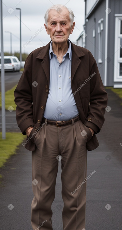 Icelandic elderly male with  brown hair