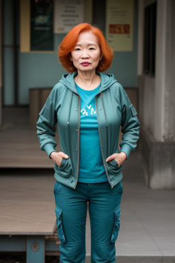 Vietnamese middle-aged female with  ginger hair