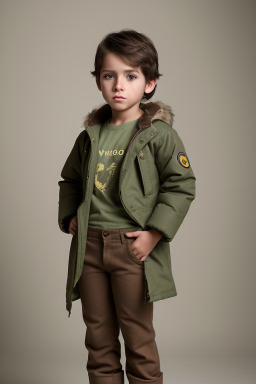 Colombian child boy with  brown hair