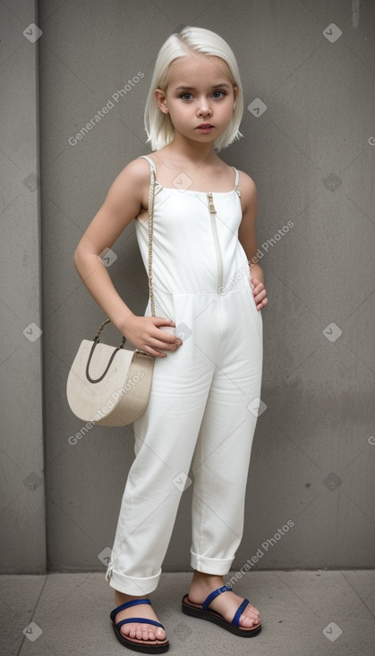 Costa rican infant girl with  white hair