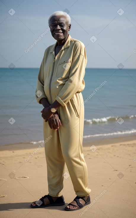 Ghanaian elderly male with  blonde hair