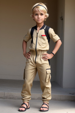 Omani child boy with  blonde hair