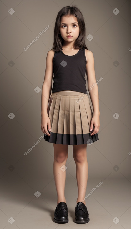 Child girl with  brown hair